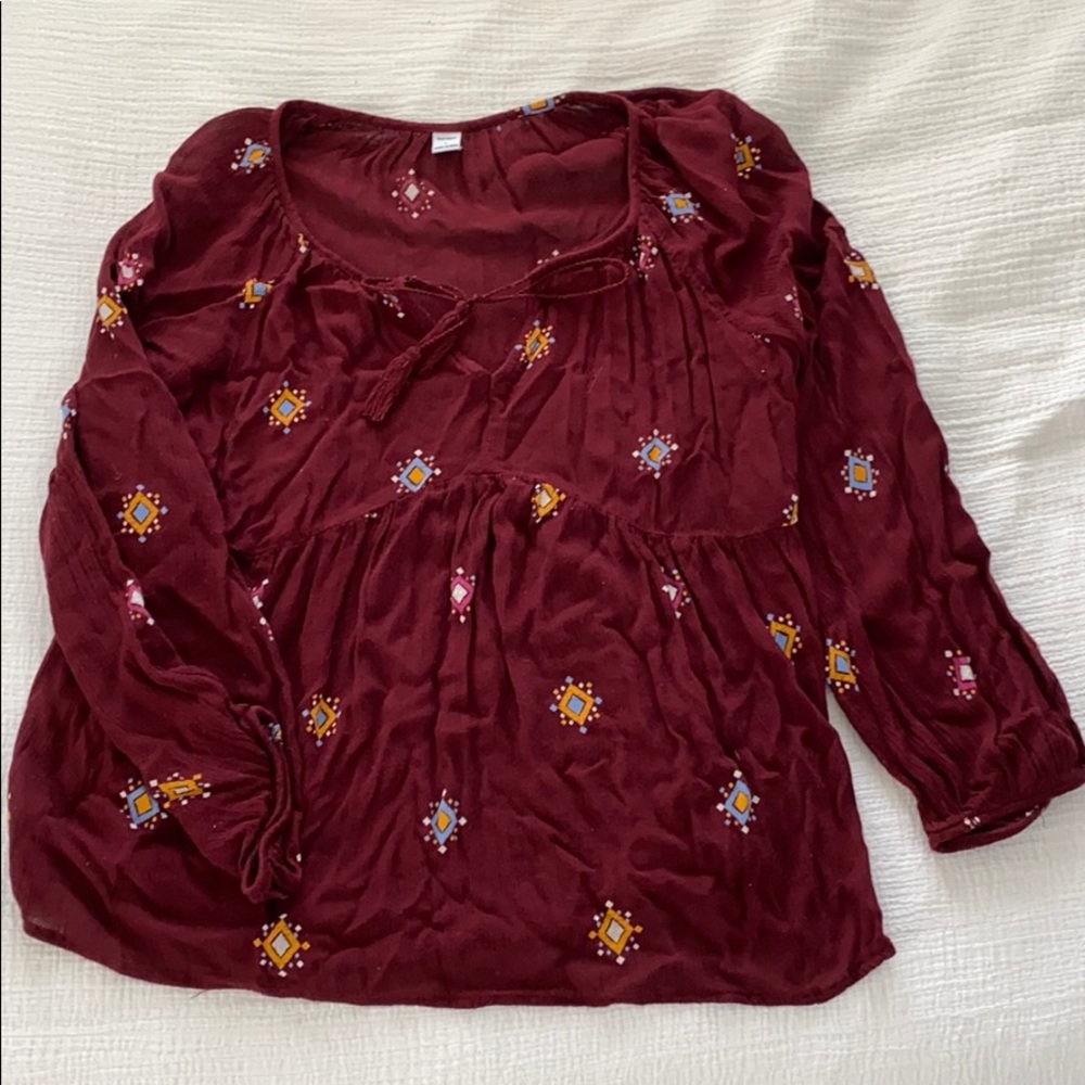 Long sleeve boho Blouse
